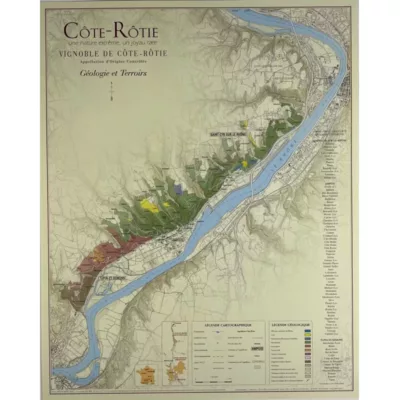 Carte AOP Côte-Rôtie Géologie